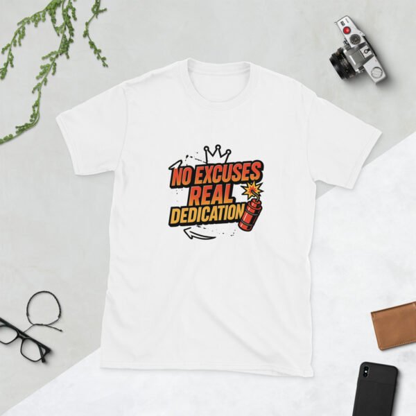 NO EXCUSES Gym Tee – REAL DEDICATION Workout Shirt - Image 6