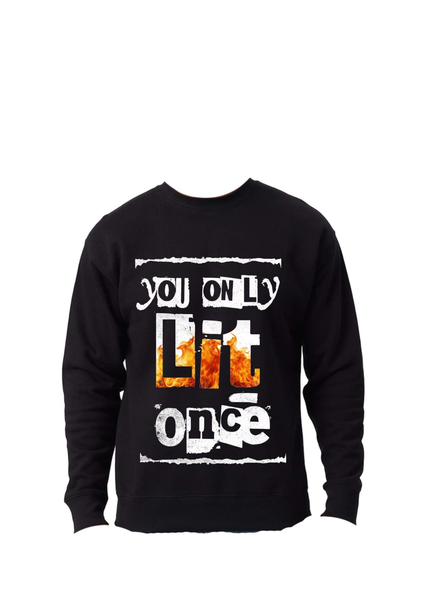 You Only Lit Once - Custom Printed Crewneck