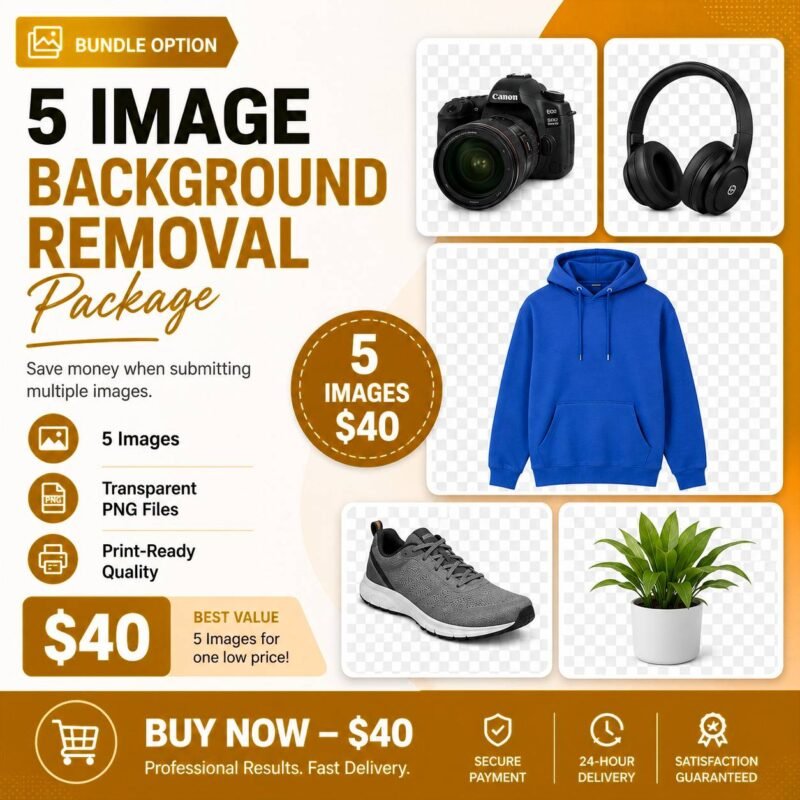 5 Image Background Removal Package