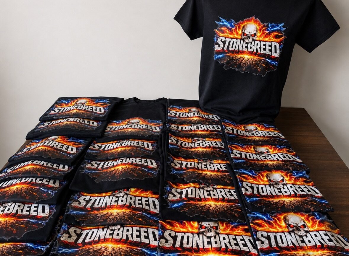 Stonebreed bulk shirt order printed by Hotpressink